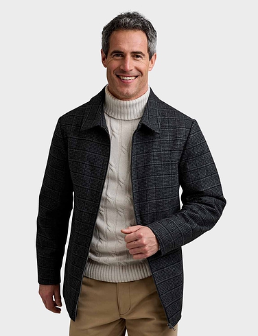 Aldon Wool Blend Check Jacket