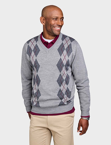 Tootal Argyle V Neck Jumper