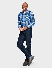 Pegasus Brushed Check Shirt Blue