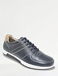 Pegasus Leather Lace Wide Fit Trainer Navy