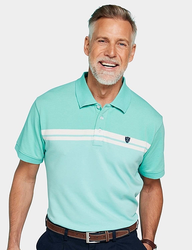 Pegasus Stripe Polo With Stretch