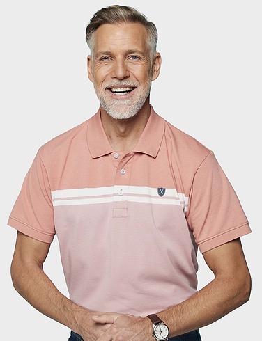 Pegasus Stripe Polo With Stretch