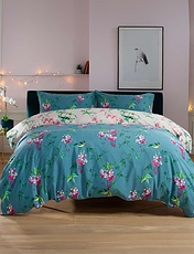 Bird Garden Quilt Cover Set Teal