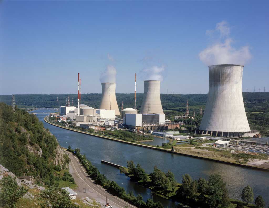 Tihange Nuclear Plant, Belgium.  Courtesy Electrabel.