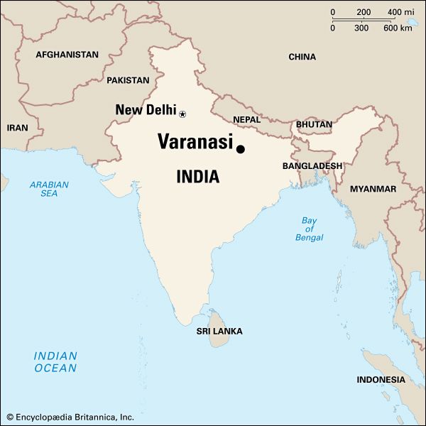 Varanasi India Map