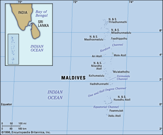 Physical features of Maldives