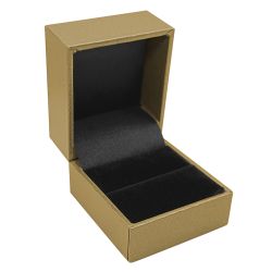 Gold Diana Leatherette Jewelry Ring Packaging Boxes - Bulk