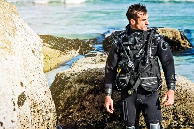 man in drysuit