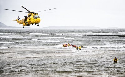 helicopter at the beach