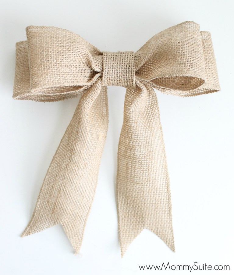 Burlap bow tutorial