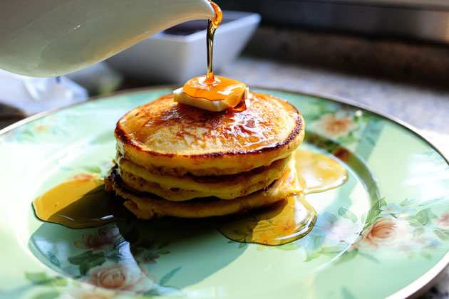 Cornmeal pancakes