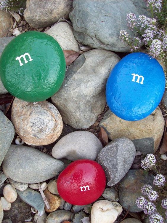 M&m painted rocks