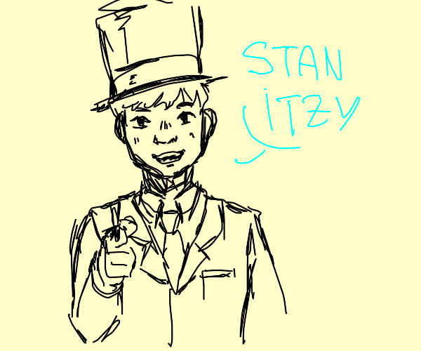 top hat boy says stan itzy