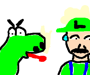 Yoshi is Mad at Mama Luigi - Drawception