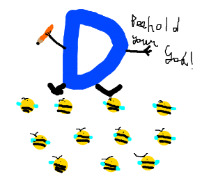 Swarm of bees worshipping Draw