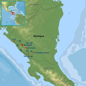 tourhub | Indus Travels | Best of Nicaragua | Tour Map