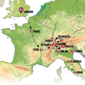 tourhub | Europamundo | Spectacular Europe End Venice | Tour Map