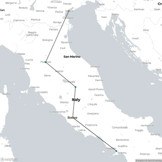 tourhub | ESKAPAS | Italia Amore Mio (Small Group) | Tour Map