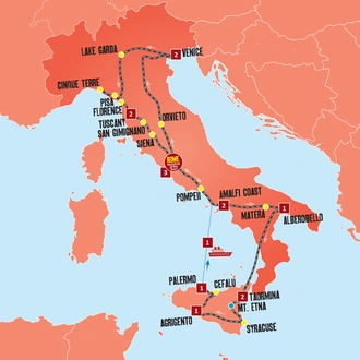 tourhub | Expat Explore Travel | Italy Explorer | Tour Map