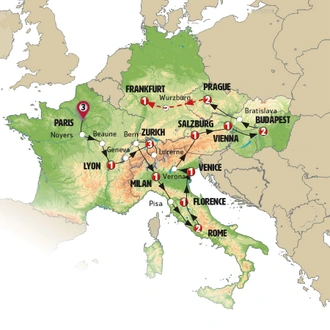 tourhub | Europamundo | Incredible Europe | Tour Map