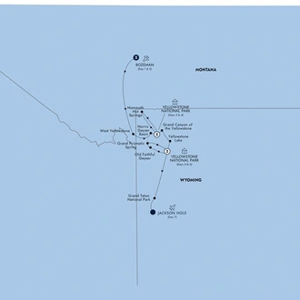 tourhub | Insight Vacations | Yellowstone Discovery | Tour Map