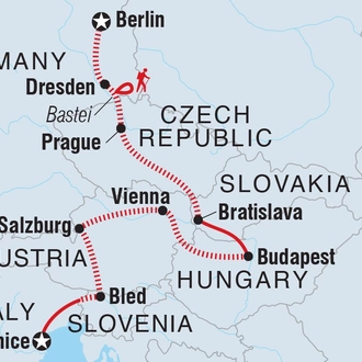 tourhub | Intrepid Travel | Berlin to Venice | Tour Map