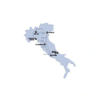 tourhub | Contiki | Italian Espresso | Summer | 2026 | Tour Map