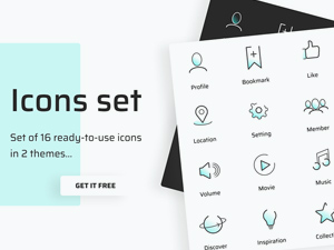 Line Icon Set – PSD Freebie