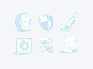 Neon Icons – Free PSD