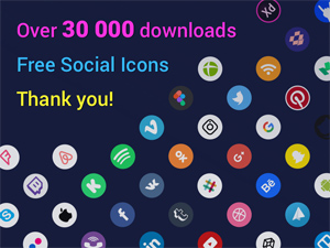 Social Icons: Free PSD