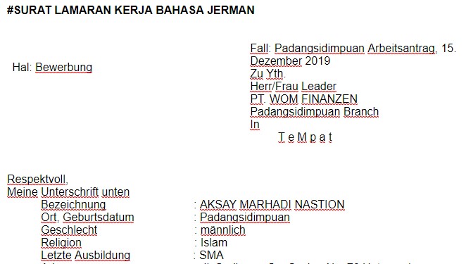 Detail Contoh Surat Bahasa Jerman Nomer 17