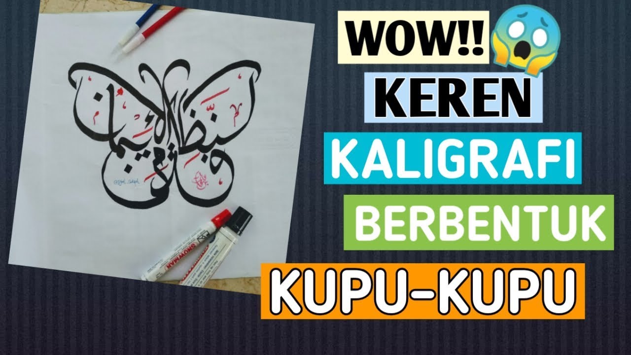 Detail Kaligrafi Kupu Kupu Nomer 4