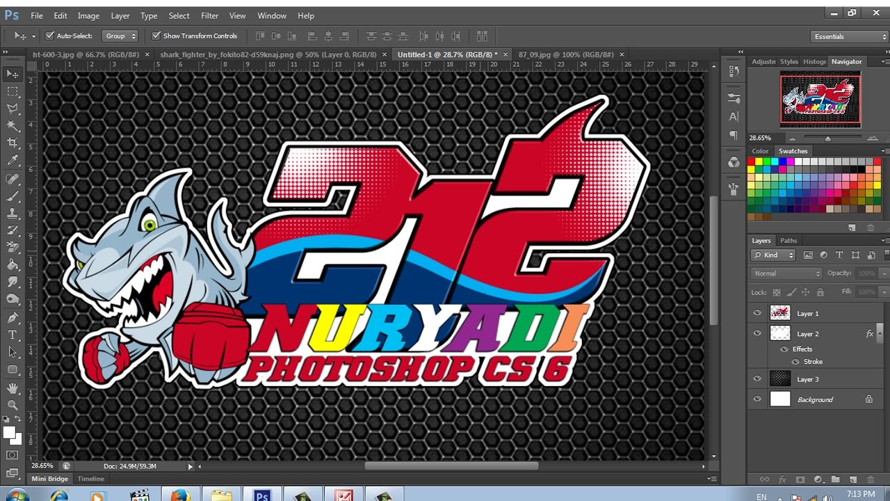 Detail Desain Stiker Nama Racing Nomer 36