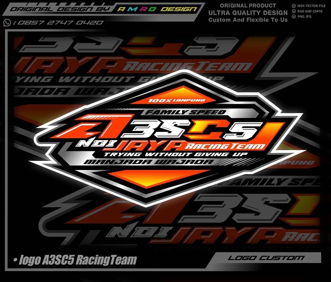 Detail Desain Stiker Nama Racing Nomer 57