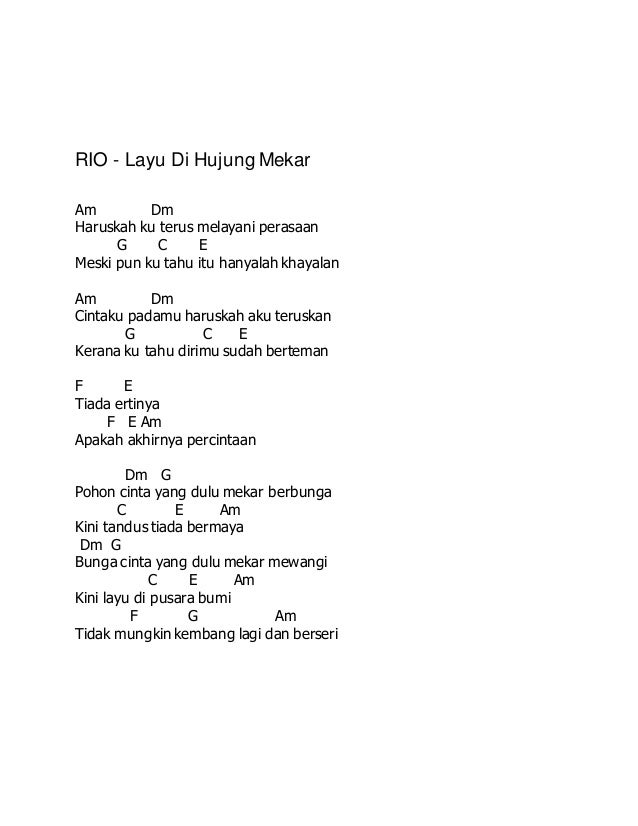 Detail Rumah Bujang Chord Nomer 18