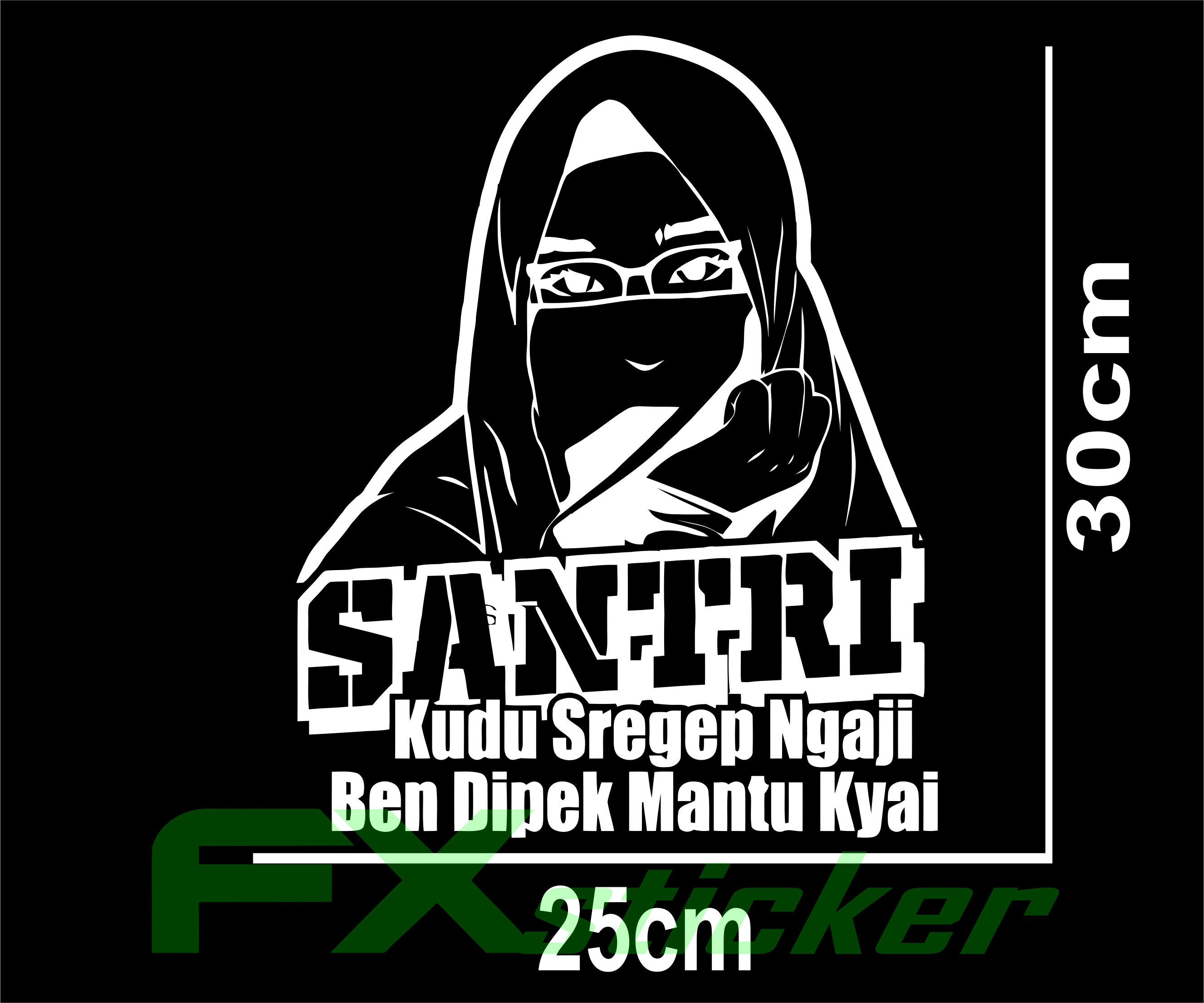 Detail Stiker Santri Keren Nomer 27