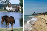 pretty english village beach close 