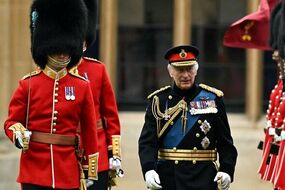 king charles colours irish guards windsor castle