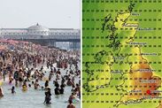 uk hot weather maps mini heatwave forecast