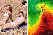 uk weather map latest heatwave 