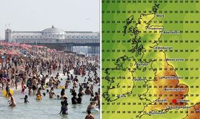 uk hot weather maps mini heatwave forecast