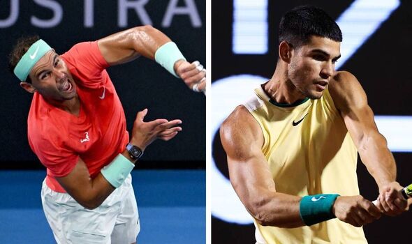 the netflix slam live start time nadal vs alcaraz las vegas match tennis