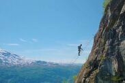 floating stairway 800m high norway mountains