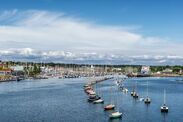 uk seaside town lymington restaurant