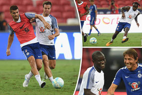 Chelsea training Bayern Munich shooting Alvaro Morata sportgalleries