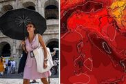 europe heatwave italy weather warning maps