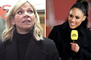 Zoe Ball Alex Scott football focus congratulates jumps gun Dan Walker radio 2 news latest 