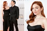 Poldark Eleanor Tomlinson Aidan Turner BAFTA Gala reunion pictures