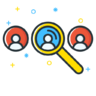 Find, locate, search, find, people, user Icon