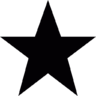 ícone Preto, estrelas,